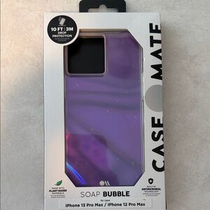Case-Mate Soap Bubble Case for iPhone 13/12 Pro Max - Iridescent Purple